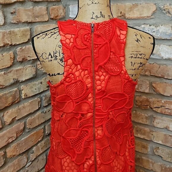 Lovers & Friends Caspian Red Lace sheath dress size Small - Picture 7 of 13